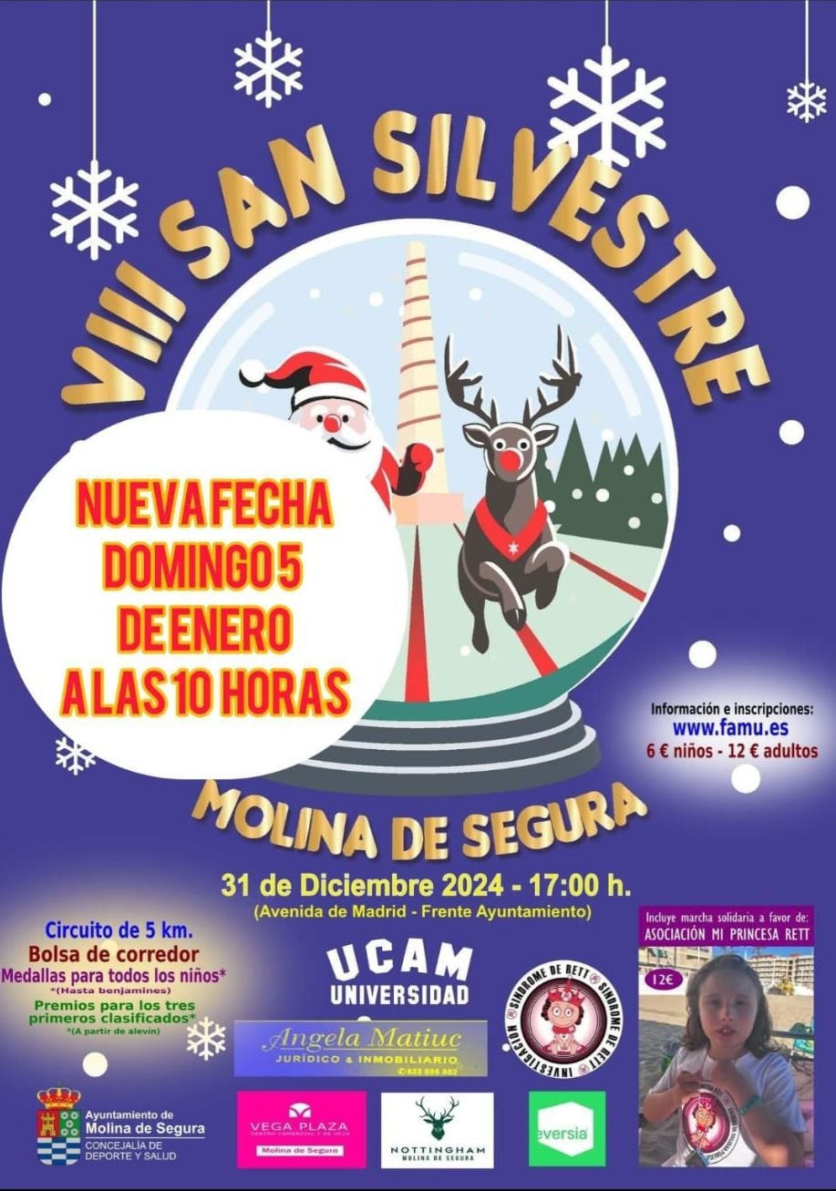 Cartel San Silvestre con nueva fecha y horario