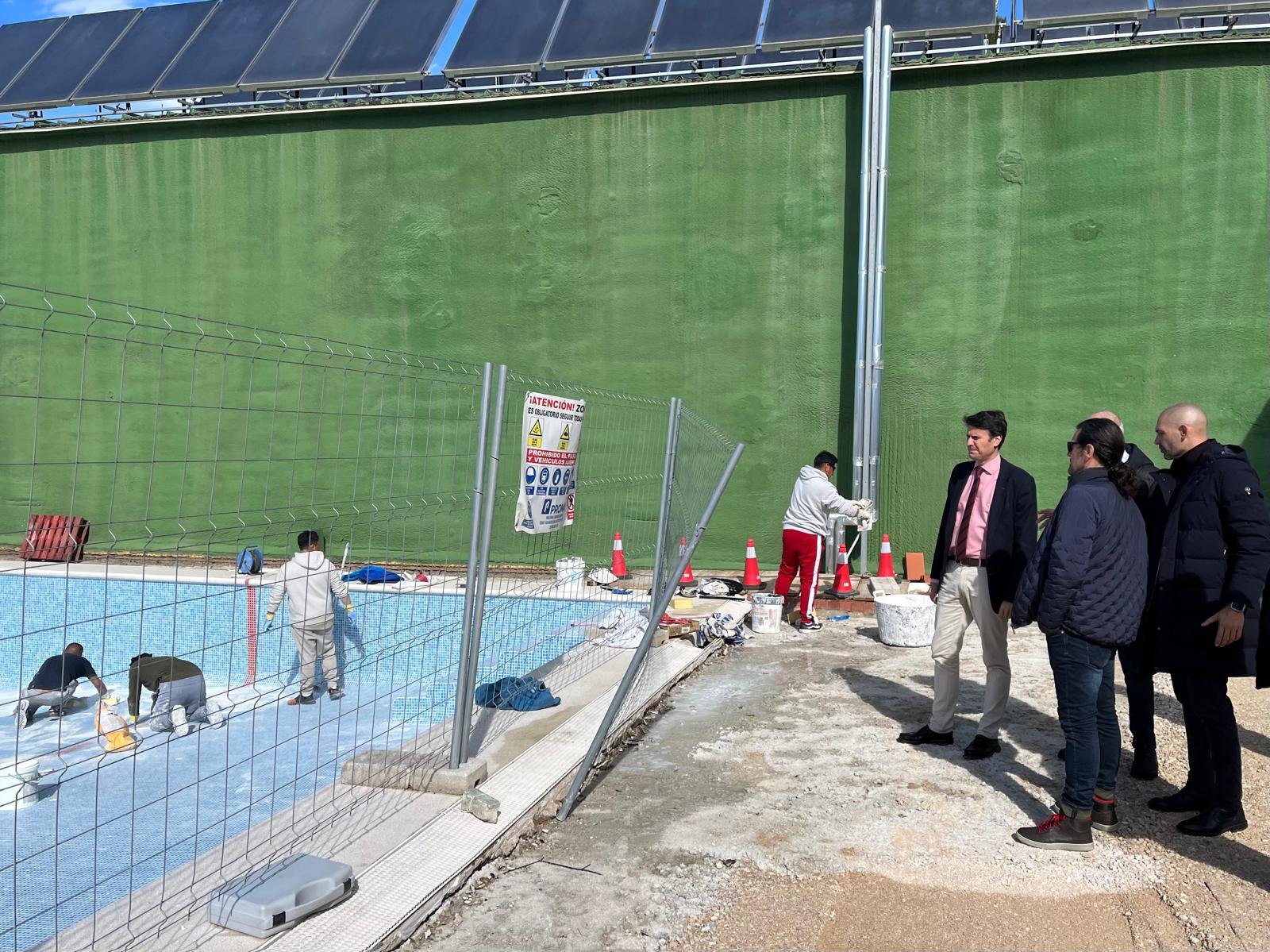 Deporte Obras mejora en Piscina El Romeral Visita alcalde Foto1