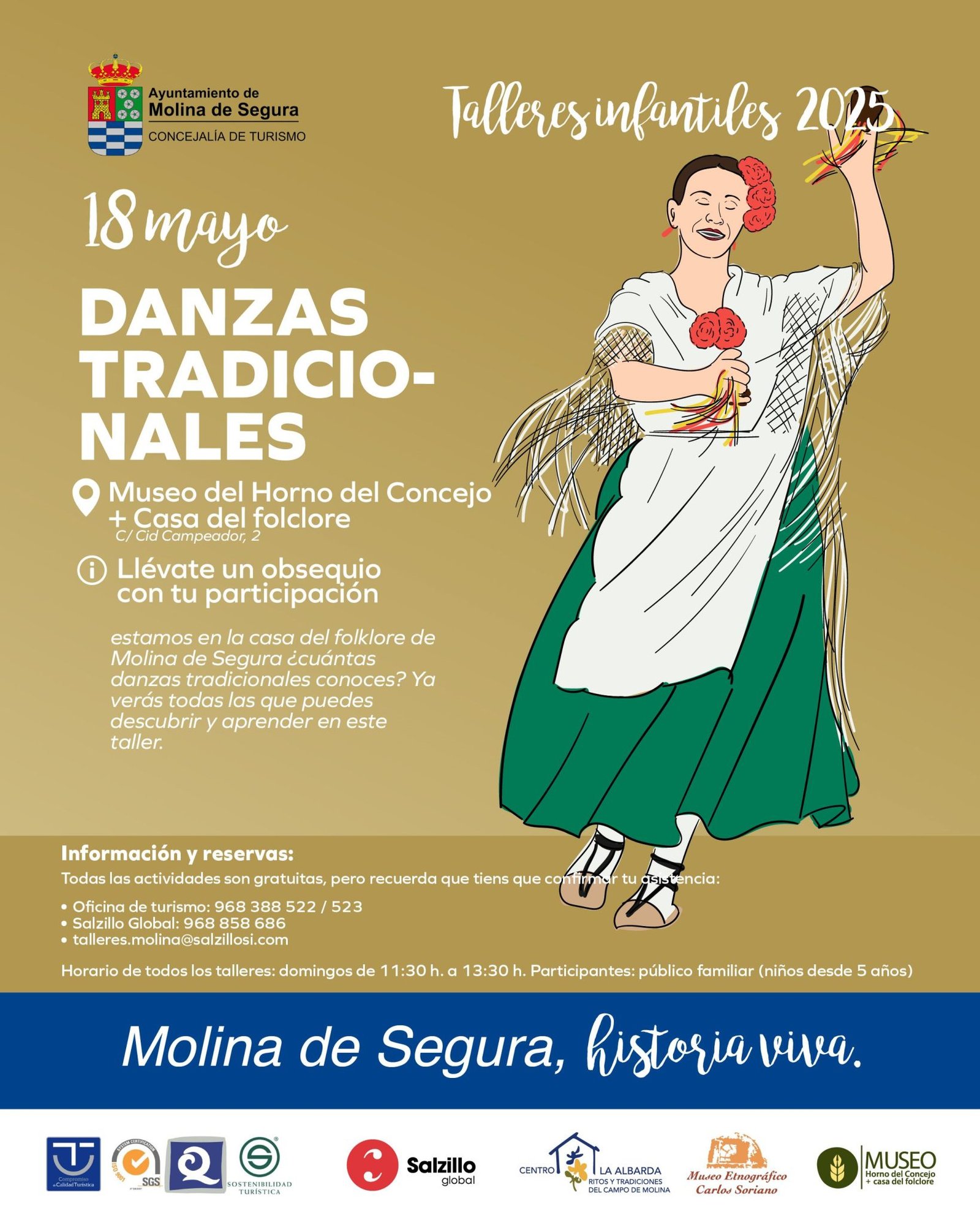Museo Horno del Concejo Molina Taller de danzas tradicionales Día 18 CARTEL