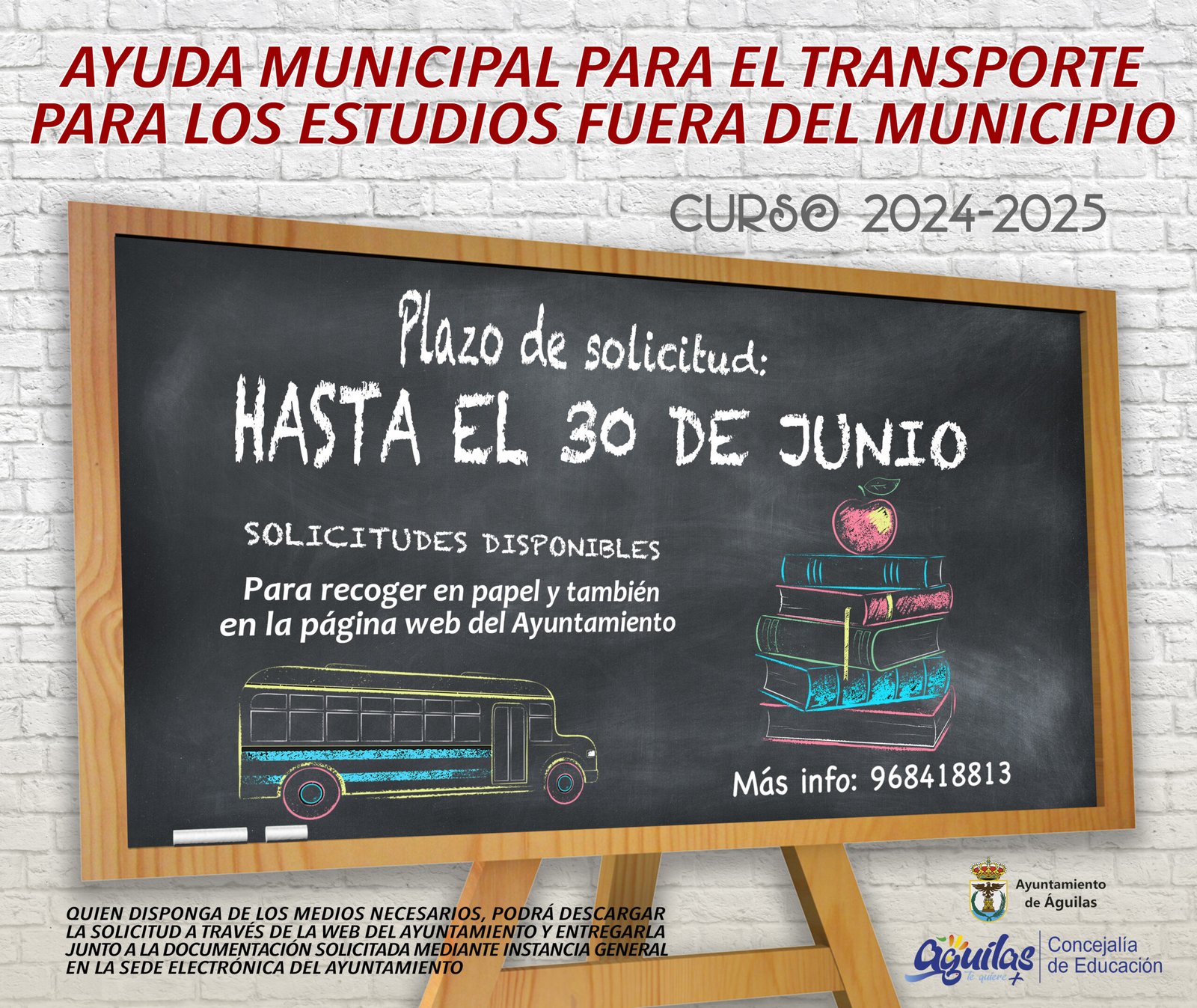 La cantidad de ayuda complementaria para el transporte fuera del municipio Águilas aumenta ...