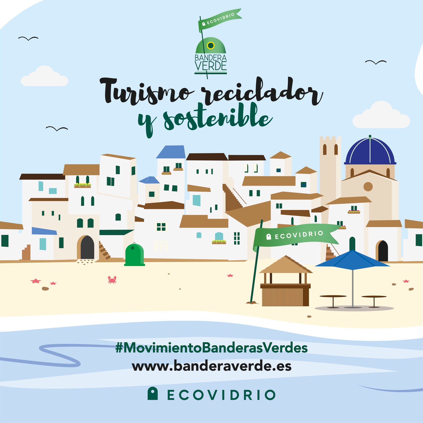 Águilas competirá este verano para obtener la bandera verde de la sostenibilidad de Ecovidrio