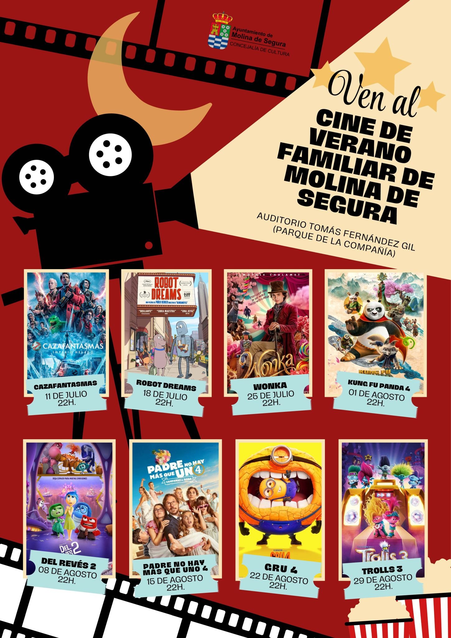 Cultura Molina Cine de Verano Familiar 2025 Programa CARTEL