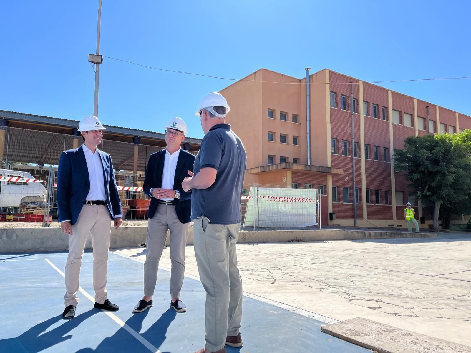 IES Fco. de Goya Obra rehabilitación energética integral Visita alcalde y consejero Foto1