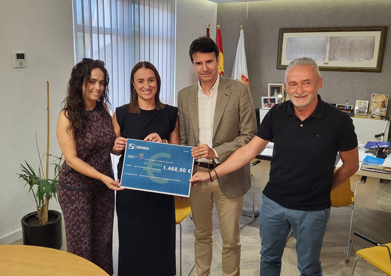 Sercomosa Molina Entrega donación solidaria a colegio valenciano afectado por DANA en 2024 Foto