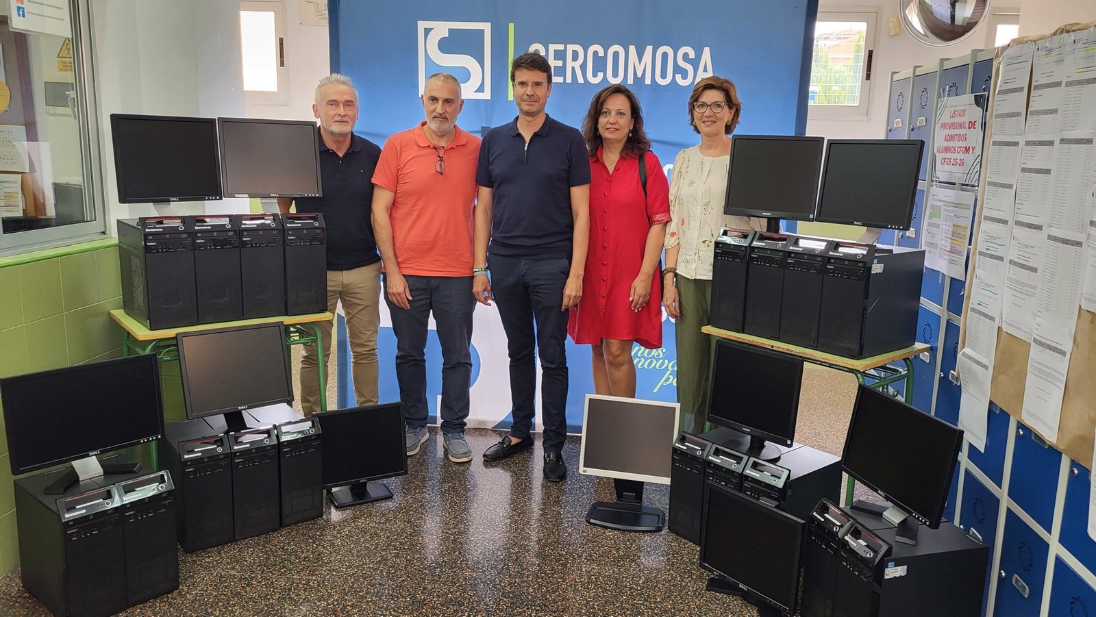 Sercomosa Molina Entrega donación equipos informáticos al IES Francisco de Goya Foto