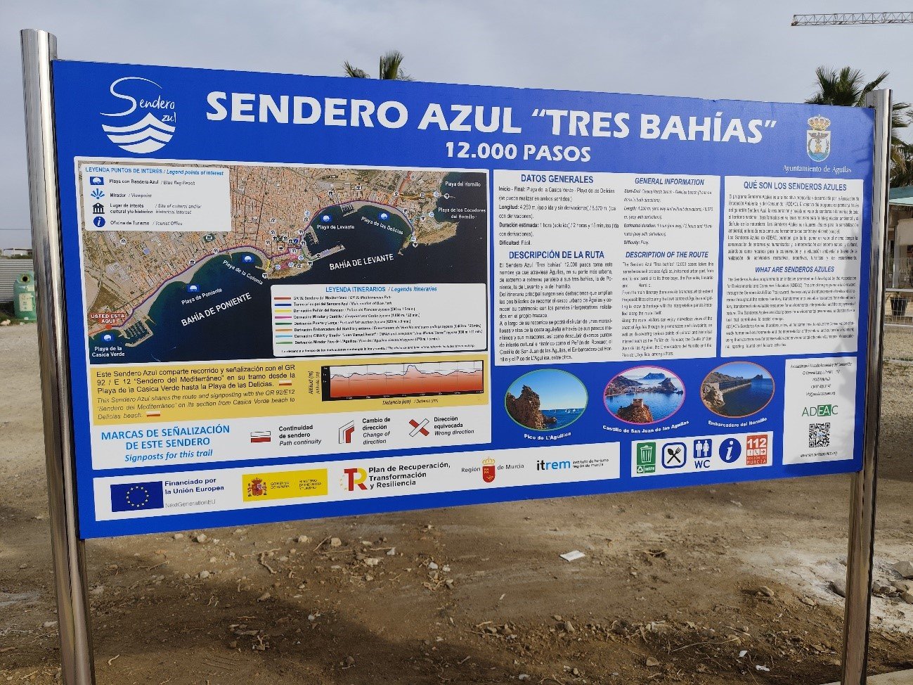 Águilas culmina con éxito el proyecto del Sendero Azul 12.000 Pasos Tres Bahías