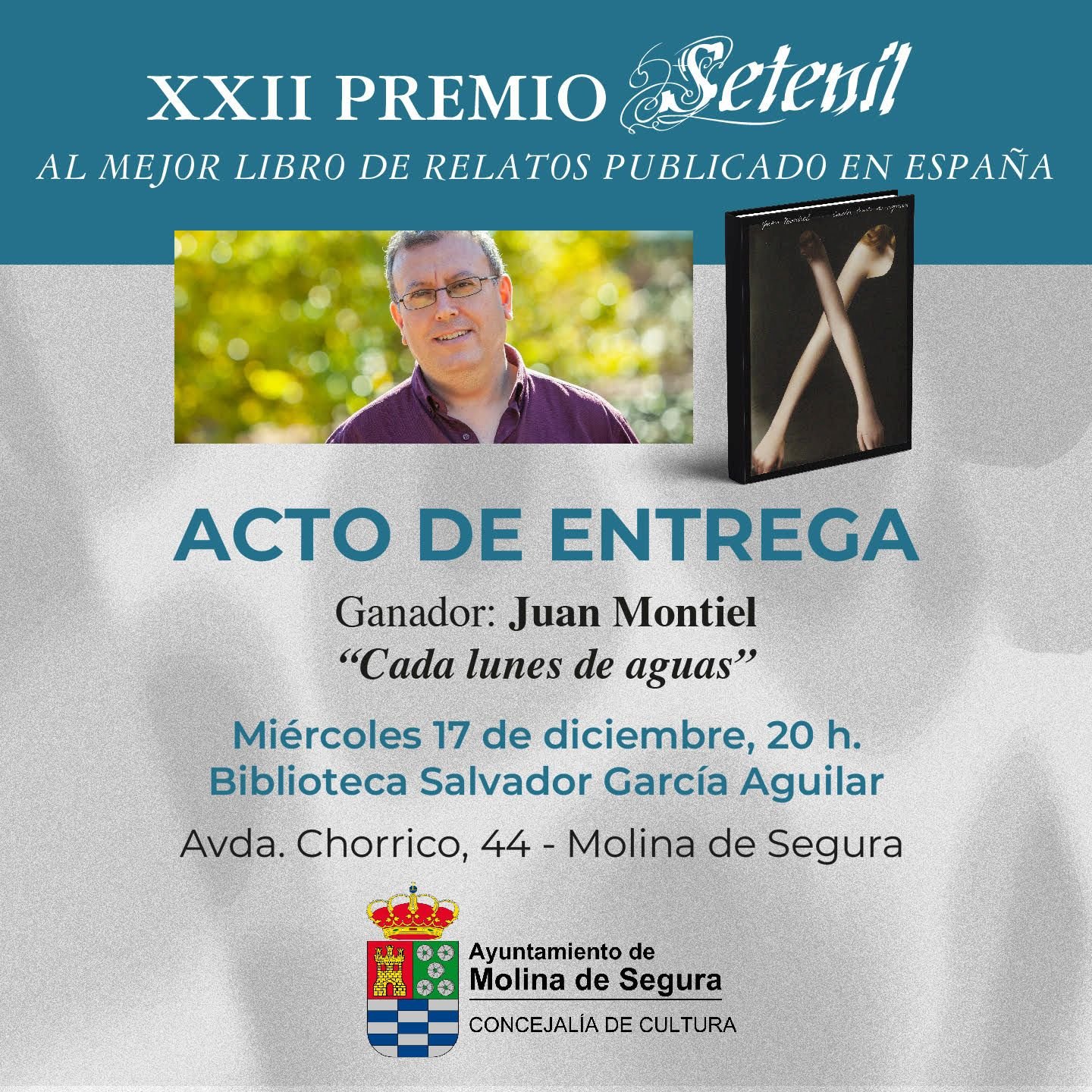 Premio Setenil de Molina 2025 Previa acto de entrega CARTEL