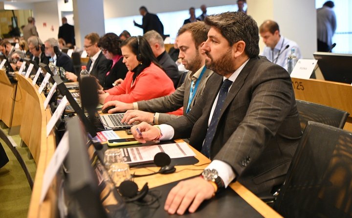 López Miras participa en Bruselas en la reunión de la Comisión de Medio Ambiente, Cambio Climático y Energía del Comité de las Regiones