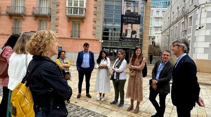 El consejero de Economía, Hacienda, Fondos Europeos y Transformación Digital, Luis Alberto Marín, durante una visita a Cartagena de la Comisión de...