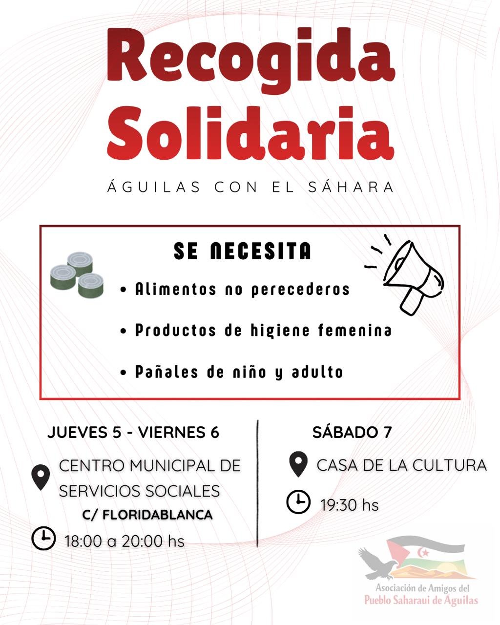 La Asociación de Amigos del Pueblo Saharaui impulsa una campaña solidaria para los campamentos de refugiados saharauis