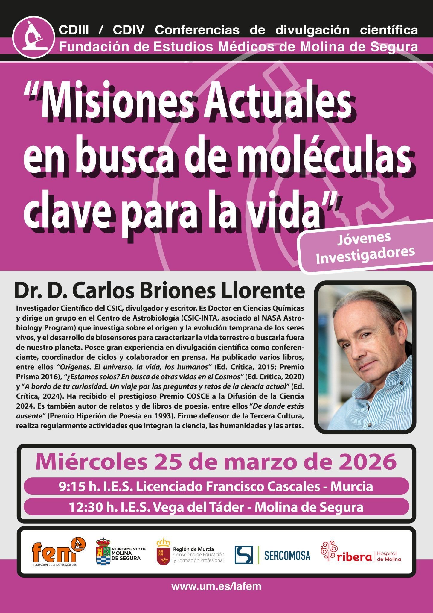 FEM Molina Cartel Conferencia 25 marzo 26