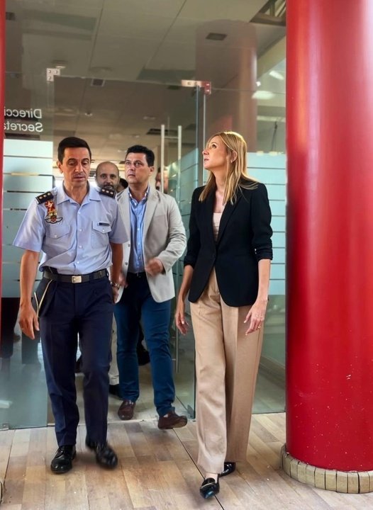 Imagen de archivo de la visita a las futuras instalaciones del Hub de San Javier.